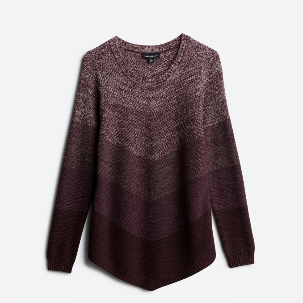 Fortune + Ivy Rainer Chevron Color Block Pullover Sweater